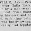 "Russellville Arkansas Presley Oats, a negro living near Galla Rock, was taken from his cabin by a mob, was stripped and beaten in a most cruel manner" newspaper clipping