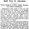 "Race war in Arkansas" newspaper clipping