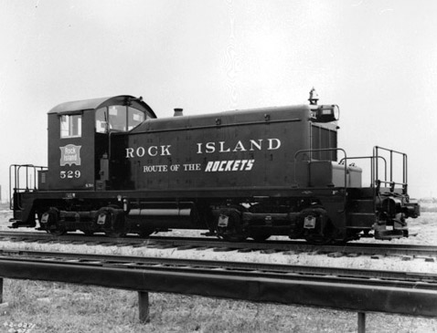 "Rock Island" train 529 on tracks