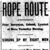 "Rope route" newspaper clipping