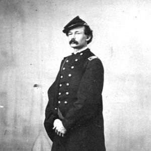 White man standing in military garb