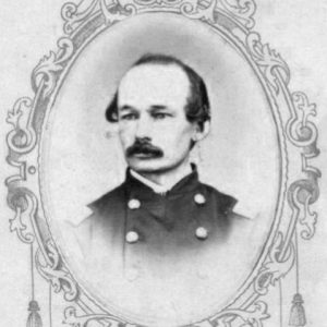 Portrait of white man in military garb