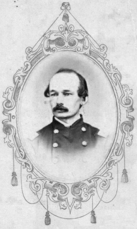 Portrait of white man in military garb