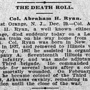 "The Death Roll" newspaper clipping
