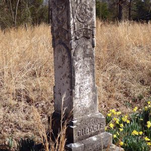 "Choate" monument in rural overgrown cemetery