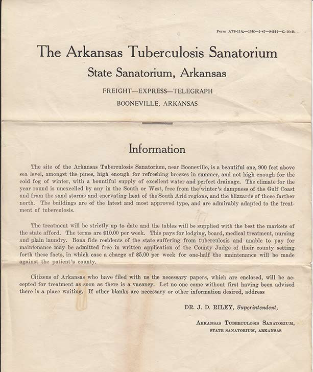 Information page with section written by "Dr. J. D. Riley, Superintendent"