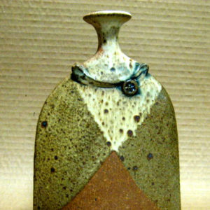 Stone vase on display