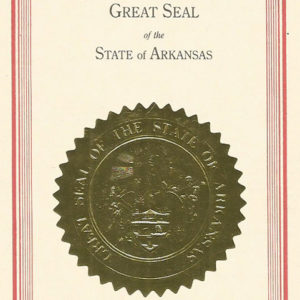 Great Seal sticker on card with text and red borders