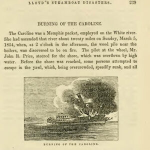 Burning steamboat below "Burning of the Caroline" paragraph on page 239 of a book