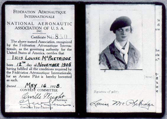 Document with text and photo of a young white woman wearing a beret, scarf, and jacket