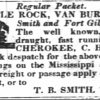 "The well known very light draught fast running steamboat Cherokee..." newspaper clipping