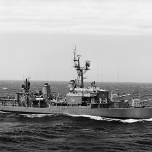 Naval vessel number 693 at sea