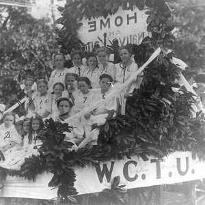White children on W.C.T.U. parade float