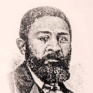African-American man with beard in suit and tie