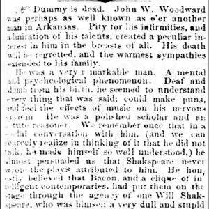 "Dummy is Dead" newspaper clipping