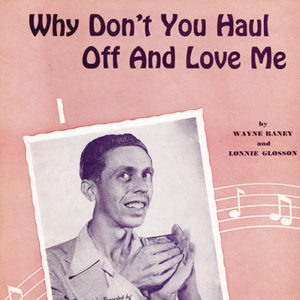 Pink book with purple text and picture of young white man holding a harmonica