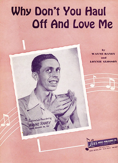 Pink book with purple text and picture of young white man holding a harmonica