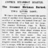 "Another Steamboat Disaster" newspaper clipping