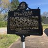 "Naval combat at West Point" historical marker sign
