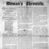 Full front page of the "Woman's Chronicle" dated March 3 1888