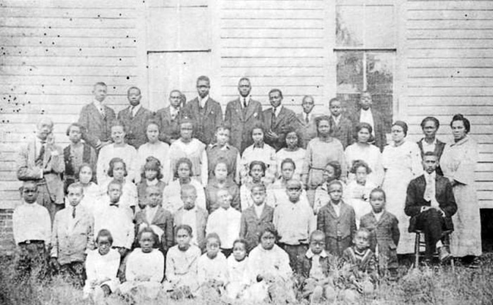 Group of African-American students and teachers