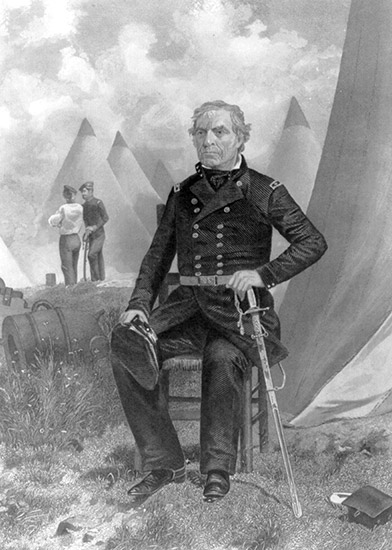 White man sitting in military uniform with sword at camp with tents behind him