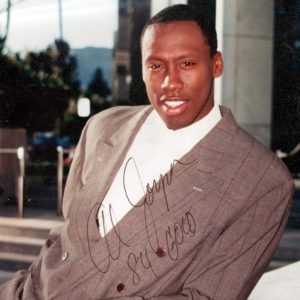 signed photo of African-American man in double breasted suit