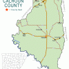 "Calhoun County" map with borders roads cities waterways