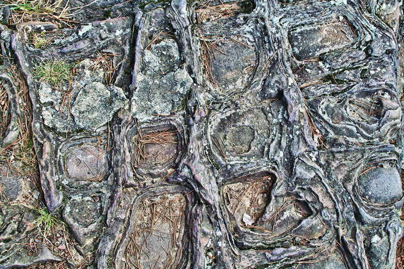naturally occurring rounded shapes in rocks