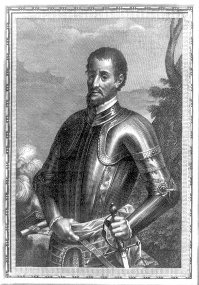 White man wearing a suit of armor with a sword
