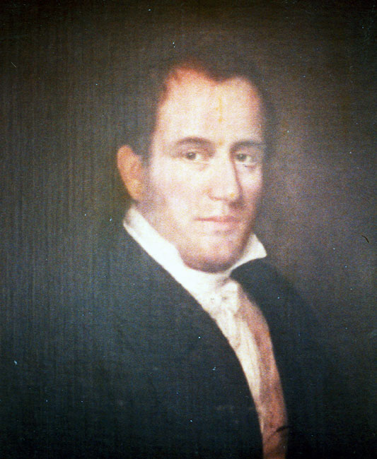 Portrait of white man in suit