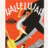 art deco illustration of African American woman dancing while band plays in foreground, "Halleluja"
