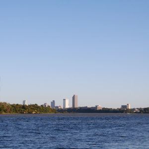 Little Rock city skyline as seen from across river