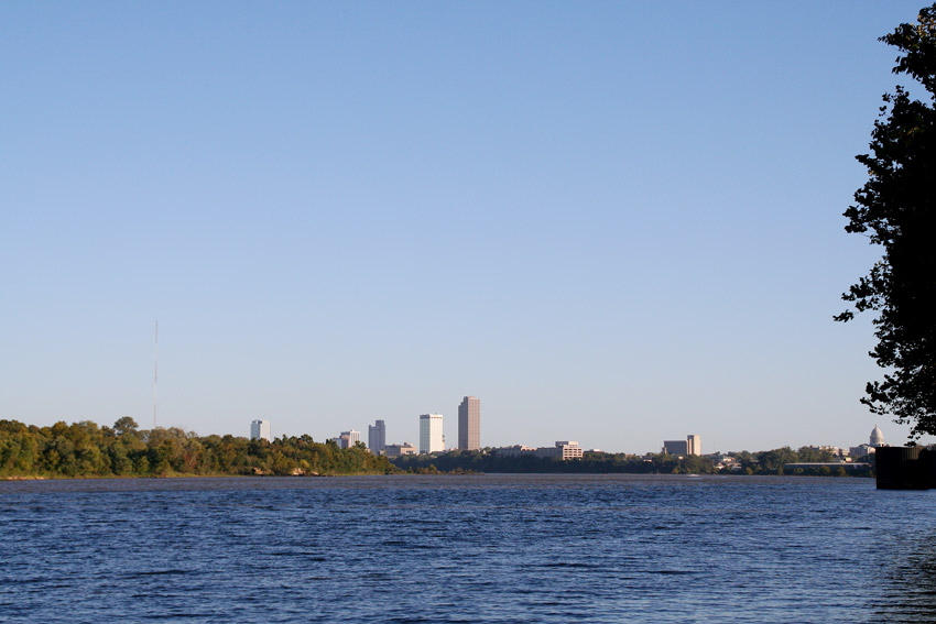 Little Rock city skyline as seen from across river