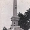 Obelisk shaped monument on stepped pedestal