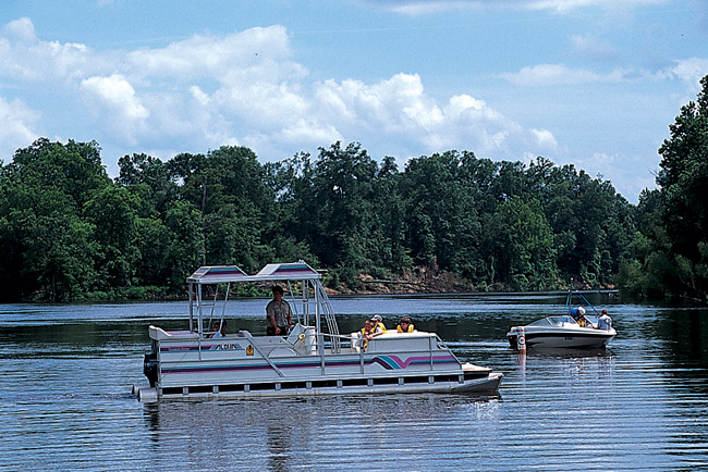 two boats on a lake