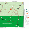 "Newton County" map with borders roads cities national forest