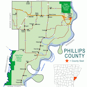 "Phillips County" map with borders roads cities waterways national forest wildlife refuge