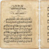 Sheet music two pages "Fayetteville Polka, F. Zellner" aged with ripped binding edge