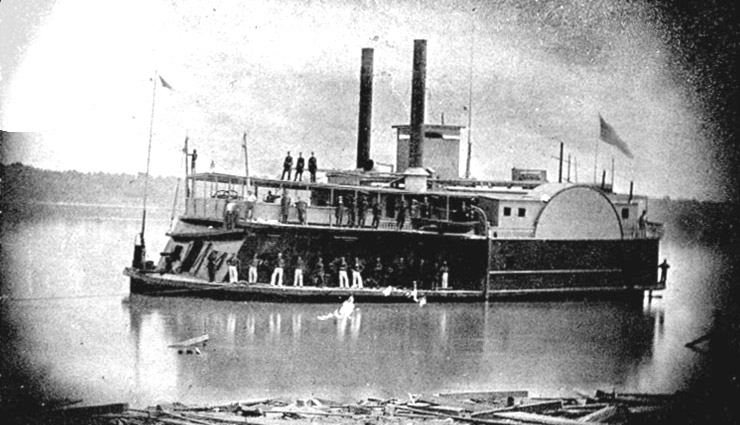 riverboat with crew aboard