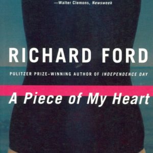 Book cover trunk of woman in black swimsuit with blue background "Richard Ford A Piece of My Heart"