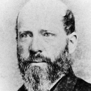 Bald white man with beard in suit