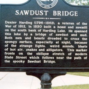 "Sawdust Bridge" historical marker