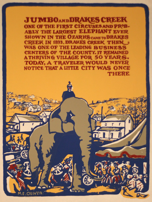 informational illustration on a circus at Drake's Creek