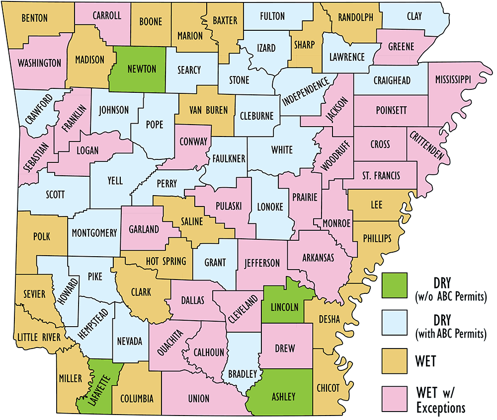 Arkansas Wet/Dry Counties Encyclopedia of Arkansas