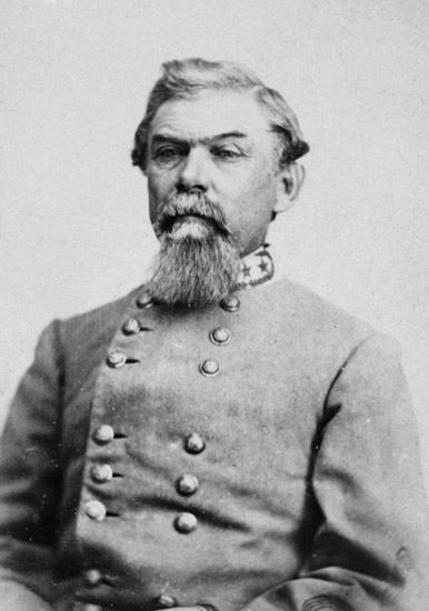 White man with beard in gray military uniform