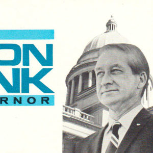 campaign card showing white man in suit man standing in front of a capitol dome