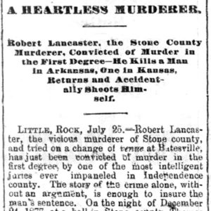 "A Heartless Murderer" newspaper clipping