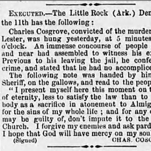 "Executed ..." newspaper clipping