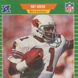 Football card featuring African American man in uniform